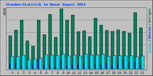 Stunden-Statistik im Monat August 2024